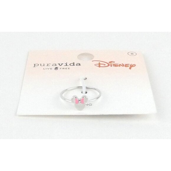 Pura Vida Disney Delicate Minnie Head Ring NWT Size 8 - Picture 2 of 4